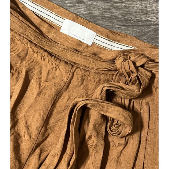 Anthropologie Pants - Anthropologie ett:twa Aubade Jacquard Caramel High Rise Tie Waist Crop Pant SZ 4